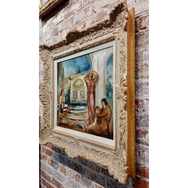 Othon Friesz -Women Around a Fountain-1932 French Fauvist Oil Painting For Sale In Los Angeles - Image 6 of 12