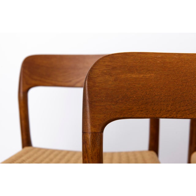 Brown Vintage Model 75 Chairs in Oak by Niels Otto Møller, 1950s, Set of 6 For Sale - Image 8 of 11