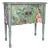Vintage Hand-Painted & Decoupaged Botanical Jungle Cabinet – Custom Mixed Media Art Piece For Sale