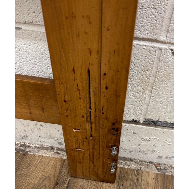 Vintage Full Size Mid Century Modern MCM Burled Paneled Headboard For Sale - Image 9 of 12