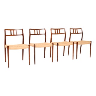 Vintage Danish Model 79 Chairs by Niels Moller, 1960, Set of 4 For Sale