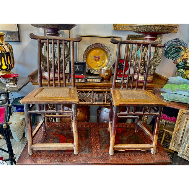 Chinese Elmwood Chairs Late Qing Dynasty , C. 1880–1900, a-Pair For Sale - Image 11 of 15