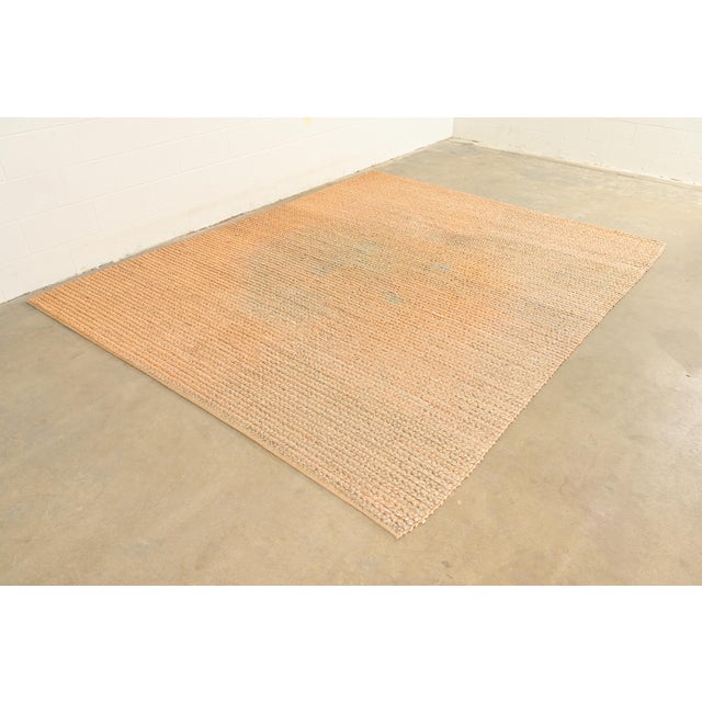 A gorgeous contemporary Organic Modern or Bohemian handwoven jute area rug By Dash & Albert Rug Company India, Circa Early...