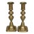 Brass Beehive Candlestick Holders, a Pair For Sale