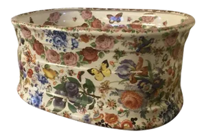 Antique 19th Century English Porcelain Foot Bath or Jardiniere Planter