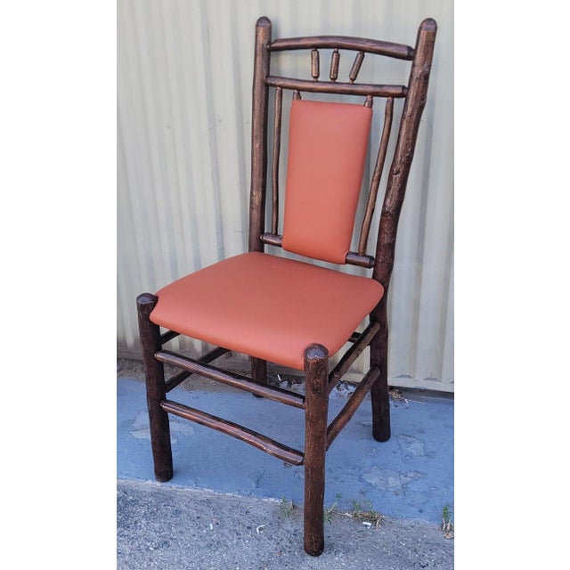 1930s 1930s Old Hickory Dinning Chairs Set of Six Leather Seats Chairs For Sale - Image 5 of 10