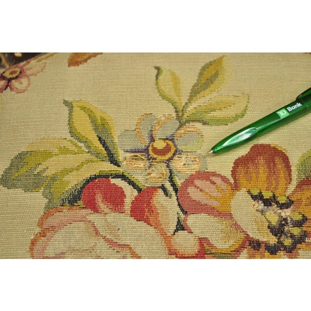 Antique French Louis XVI Style Aubusson Tapestry Fauteuil Arm Chairs - A Pair For Sale - Image 11 of 18