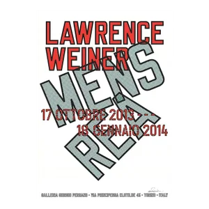 2013 Lawrence Weiner 'Mens Rea' Contemporary Gray,Red,White USA Offset Lithograph