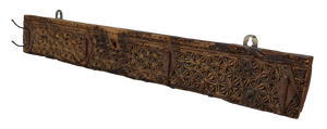 Antique Wood Handcarved Wall Coat Rack, 1890s