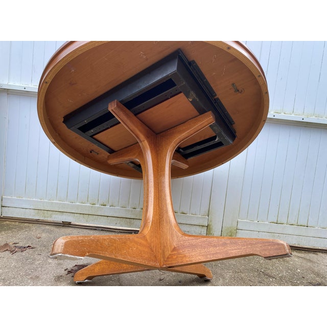 Scandinavian Round Extendable Table in Teak, 1970s For Sale - Image 9 of 18