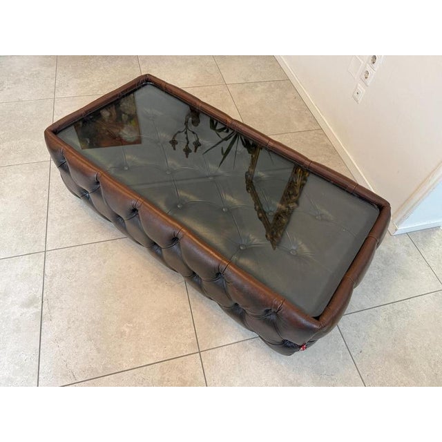 Chesterfield Coffee Table in Leather For Sale - Image 10 of 11