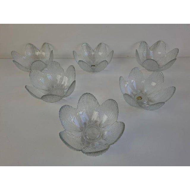 Bohemia Glass Flower Dessert Bowls, Former Czechoslovakia, 1960, Set of 6 For Sale - Image 11 of 18