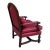 1990s Louis XIV Style Red Leather Occasional Arm Chair by Charles Pollock For Sale - Image 5 of 7