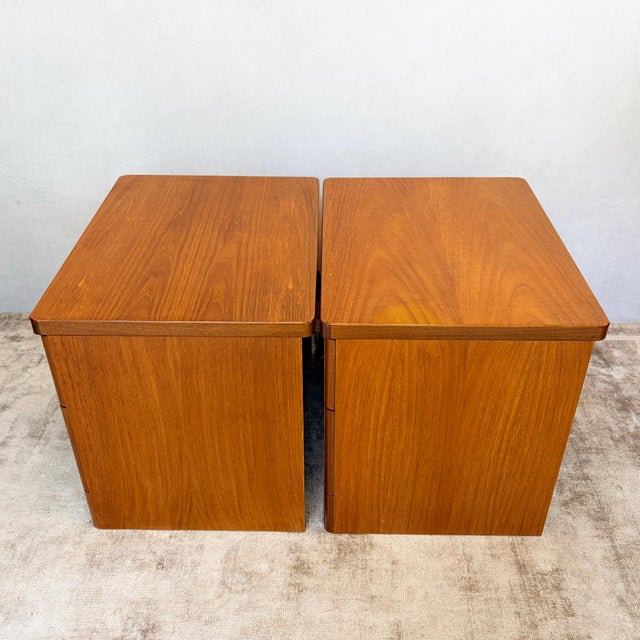 Wood Cantata Range Bedside Cabinets in Teak from Stag, 1970s, Set of 2 For Sale - Image 7 of 16
