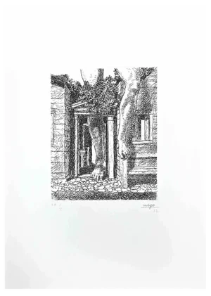 Mayo, The Growing Feet, Original Black and White Etching, 1977