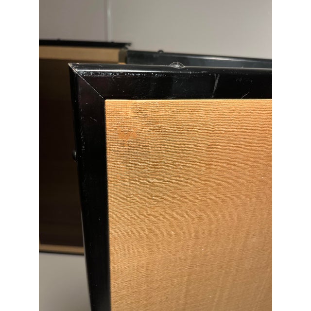 Vintage Japanese Four-Panel Byōbu Folding Silk Screen Persimmon & Bird Motif For Sale In Los Angeles - Image 6 of 9