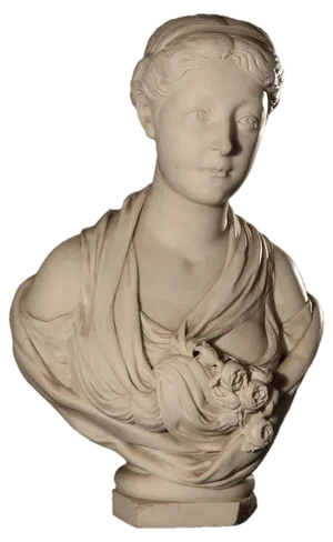 19th Century Female Bust in Marble