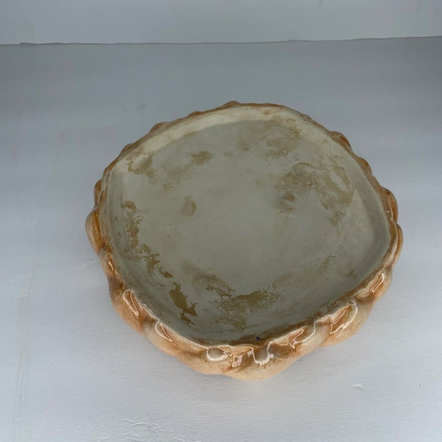 1960s Pink Ceramic Clam Shell Planter For Sale - Image 4 of 7