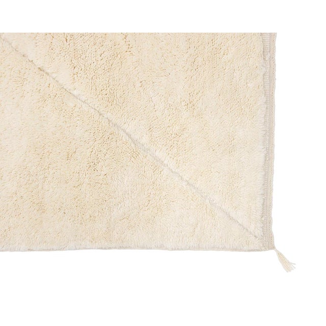 Textile Classic Asymmetrical Diamond Hand-Knotted Wool Rug | 13'2" X 9'11" | One of a Kind For Sale - Image 7 of 8