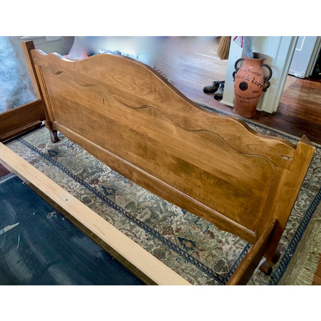Late 20th Century Italian Style Queen Bed Frame For Sale - Image 11 of 13