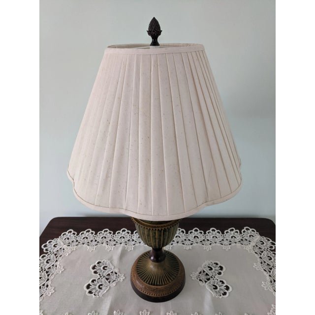 Vintage Bradburn Neoclassical Lamp & Shade For Sale - Image 10 of 13
