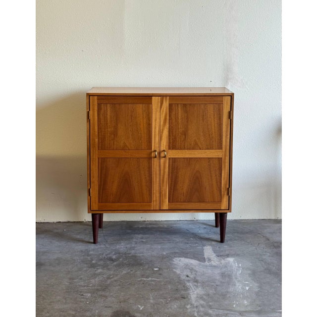 Christian Hvidt for Søborg Møbler — Danish Modern Cabinet With Brass Pulls 1960s For Sale - Image 4 of 9