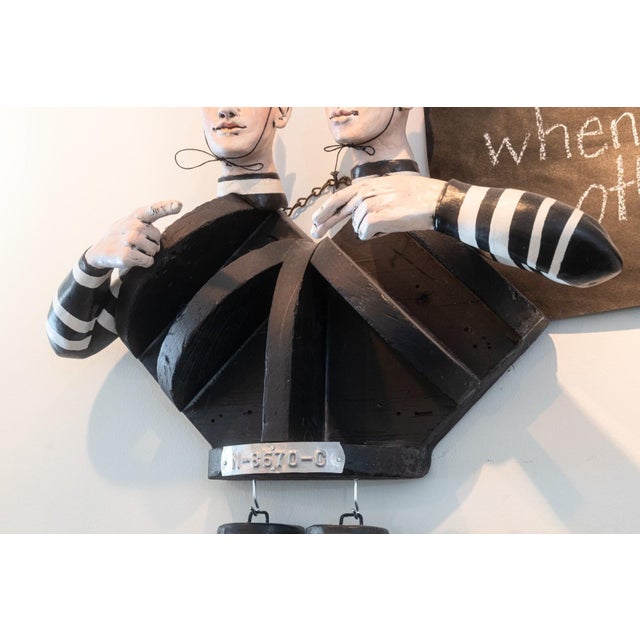 Joan Rasmussen - Co-Conspirators, 2012 Signed Mixed-Media Wall Ceramic Sculpture For Sale In Detroit - Image 6 of 7