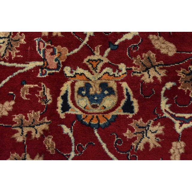 1980s Kashmar Rug 10′ X 12’11” Red Wool Traditional Hand-Knotted Oriental Carpet For Sale - Image 10 of 15