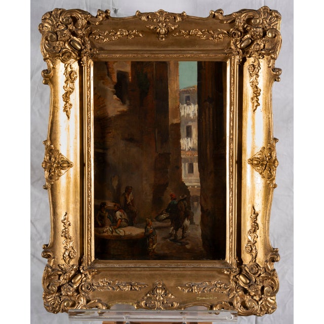 François Bonnet, Fish Market Scene, 1800s, Oil on Canvas For Sale - Image 7 of 14