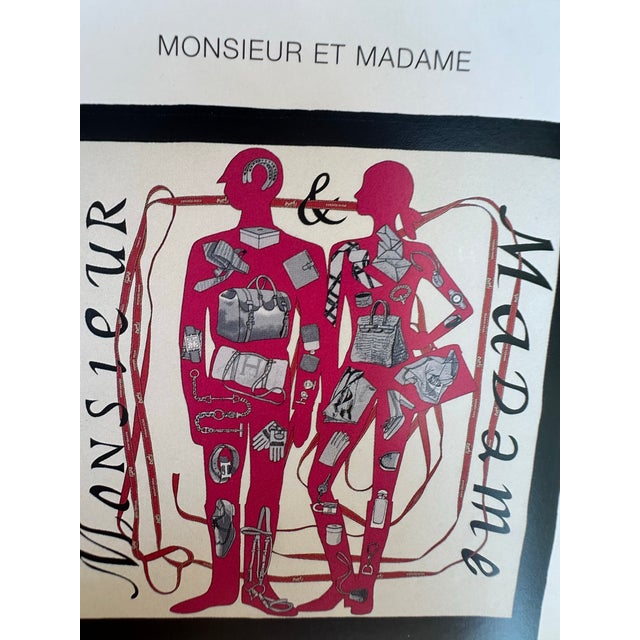 Abstract 2006 HermesHermes 2006 Collection Authentic Original Hermès Scarf Art Advertisement Lithograph Featuring Hermès Design For Sale - Image 3 of 3