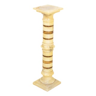 Two-Tone Alabaster Pedestal For Sale