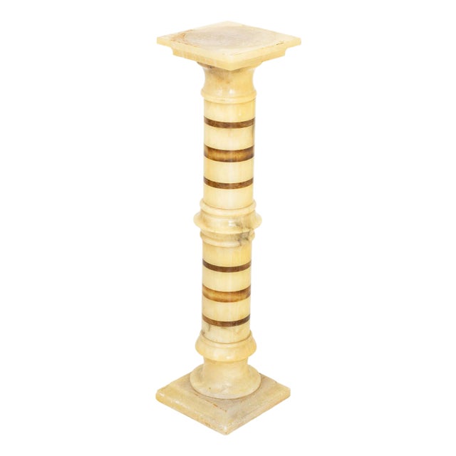 Two-Tone Alabaster Pedestal For Sale