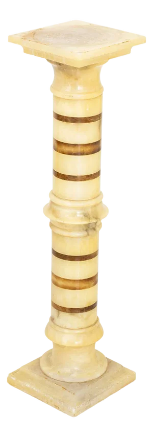 Two-Tone Alabaster Pedestal