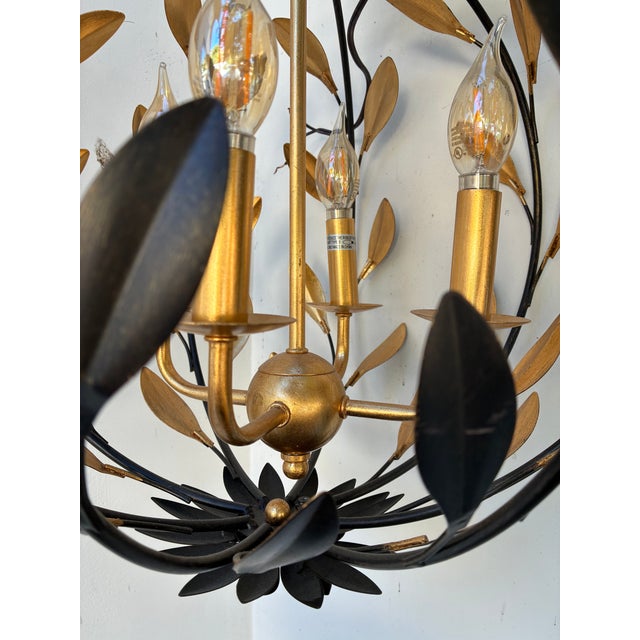 Early 21st Century Crystorama Broche 4 Lite Mini Chandelier in English Bronze and Antique Gold Finish., a.nd Weighs 6 pounds.It Is 16"x18 3/4". For Sale - Image 5 of 5