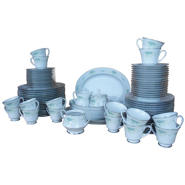 Japanese Vintage Japanese Noritake Sri Lanka Culeton 2692 Floral China Dinner Set- 85 Pieces For Sale - Image 3 of 13