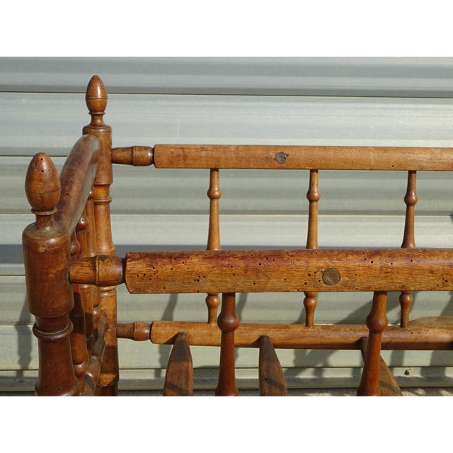 Antique Brown Cradle in Walnut For Sale - Image 3 of 14
