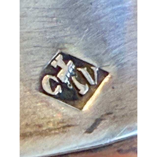 Antique French Sterling Apertif Set With Silver Plate Gallery Tray, 7pc Set For Sale - Image 13 of 15