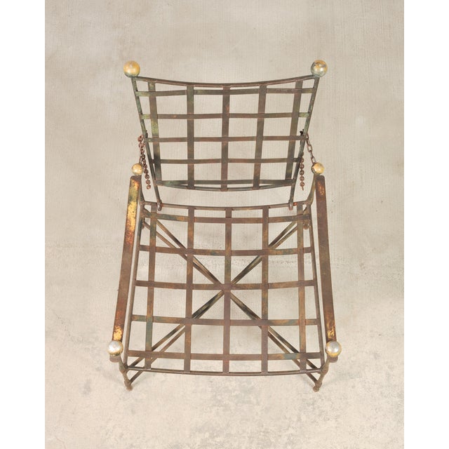 Mario Papperzini Amalfi Iron Garden Lounge Chair + Ottoman For Sale - Image 11 of 18