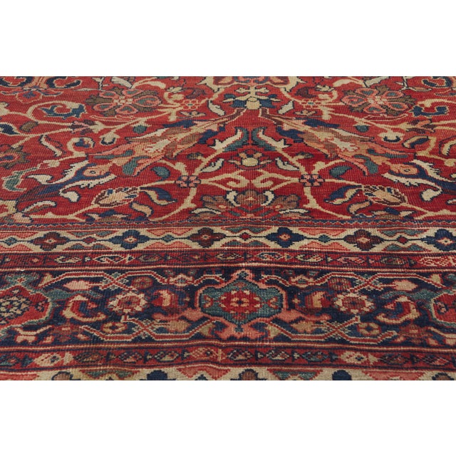 Late 19th Century Late 19th Century Persian Sultanabad Rug, 10'11 X 13'06 For Sale - Image 5 of 10