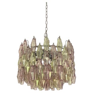 Multicolor Poliedri Murano Glass Chandelier by Simoeng For Sale