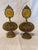Late 19th Century Pair of Antique Victorian Ormolu Perfume Bottles With Amber Glass and Original Daubers For Sale - Image 5 of 6