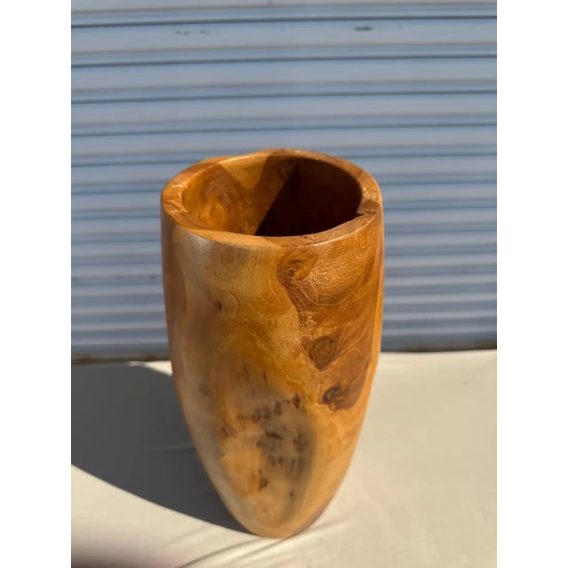15" Burlwood Root Vase For Sale - Image 4 of 6