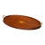 Mid-Century English Burl Walnut Oval Serving Tray With Brass Handles For Sale