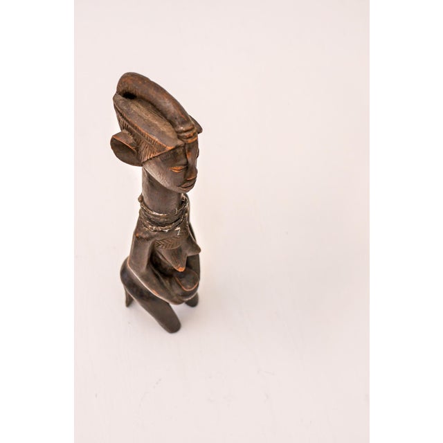 Mid-20th Century Traditional African Hardwood Tribal Nude Female Statues, 1920s, Set of 2 For Sale - Image 17 of 18