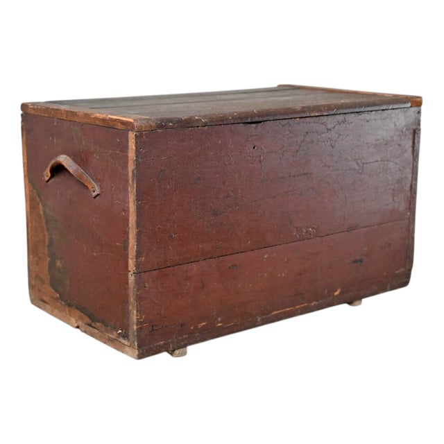Large Chest in Weathered Wood, 1890s For Sale