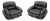 Set of Italian Model Okay Lounge Chairs in Black Leather and Steel by Adriano Piazzesi For Sale