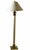 Postmodern 1970s Stiffel Cream Faux Embossed Snakeskin Brass Floor Lamp For Sale - Image 3 of 16