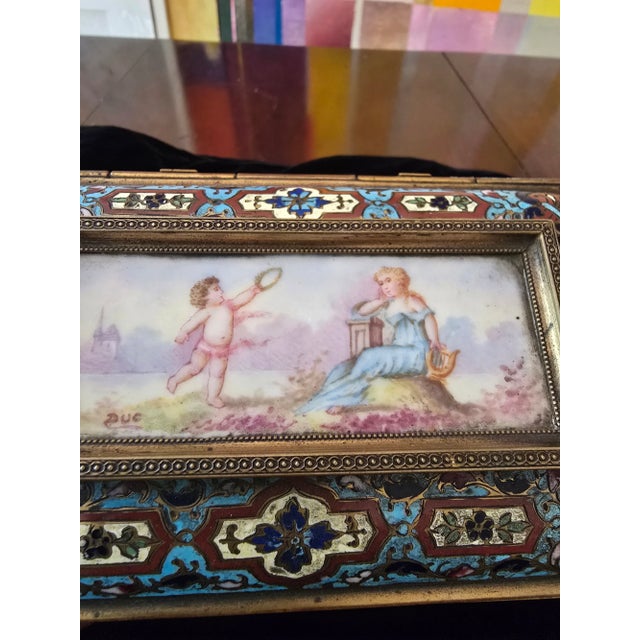 Mid 19th Century Antique Museum Quality Bronze Champleve Jewel Box For Sale - Image 12 of 13