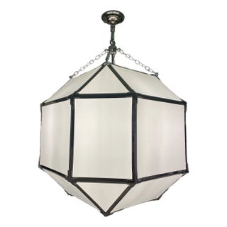 Attributed to Visual Comfort Morris Large Lantern Polished Nickel For Sale