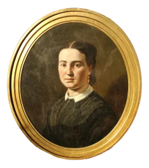 Louis Guerard, Portrait of Elvire Bec, 1845, Oil on Canvas, Framed